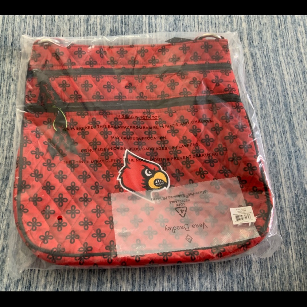 Vera Bradley Cardinals Triple Zip Hipster
